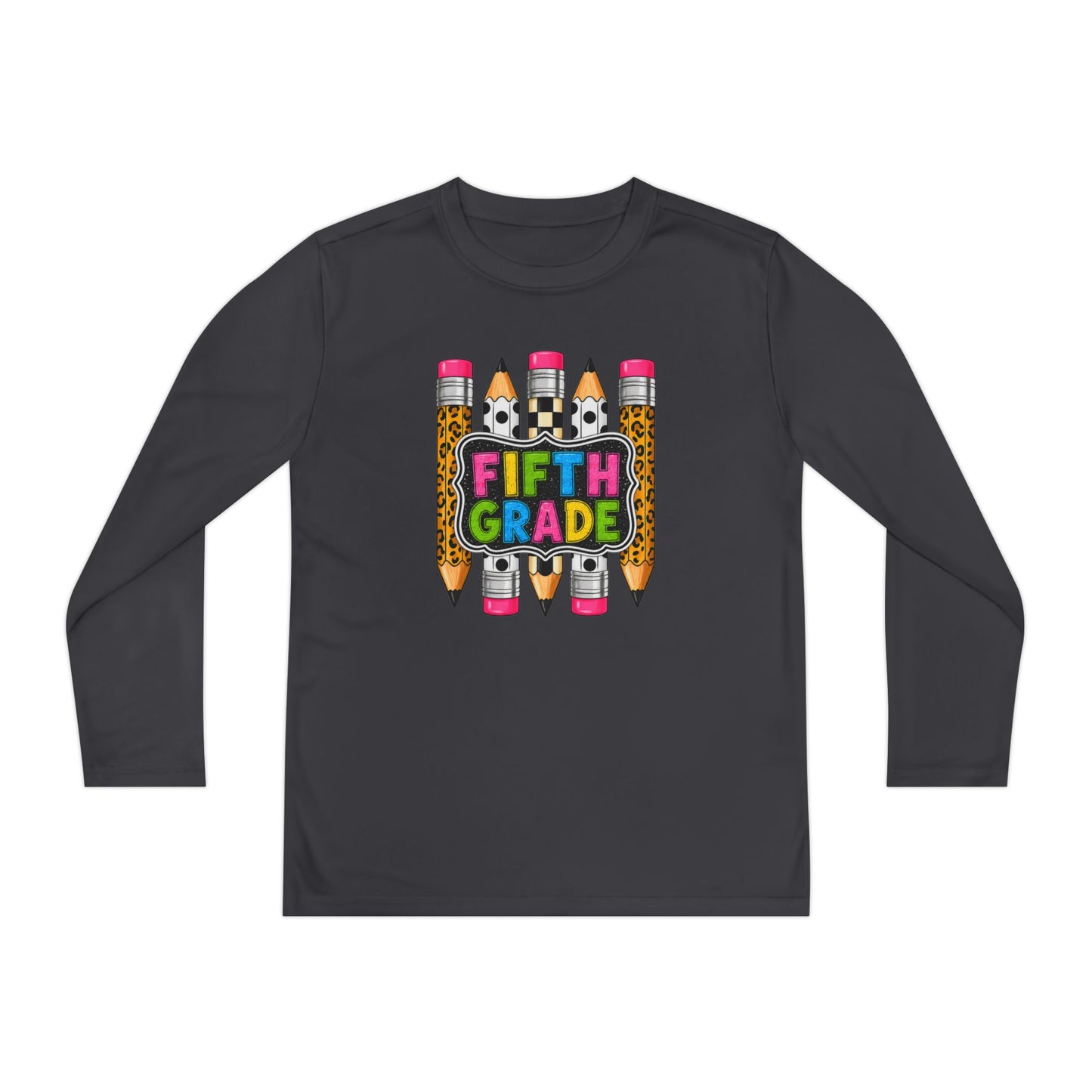 Fifth Grade Pencil Graphic Youth Long Sleeve Tee