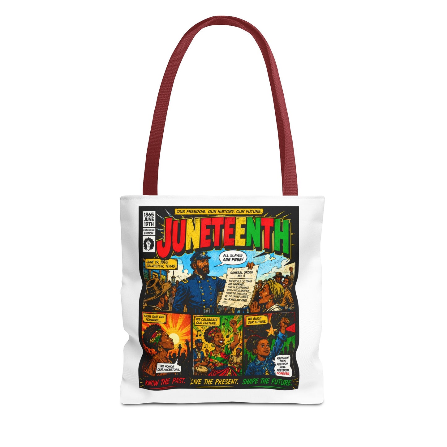 Juneteenth Comic Tote Bag — Vintage Panels Celebration Tote