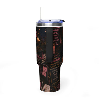 Late Night & Degrees 40oz Vacuum Tumbler — Study Fuel Travel Mug