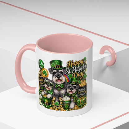 St. Patrick’s Day Dog Coffee Mug — Happy St. Patrick’s Day Accent Mug (11/15oz)