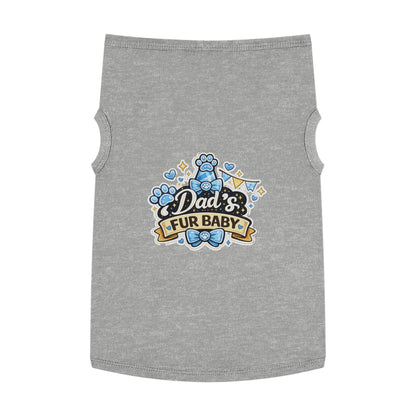 Pet Tank Top — “Dad’s Fur Baby” Cute Paw-Print Dog/Cat Shirt for Father’s Day & Pet Parents