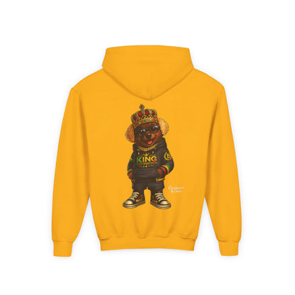 Youth Hoodie – 'King' Bear Streetwear Pullover