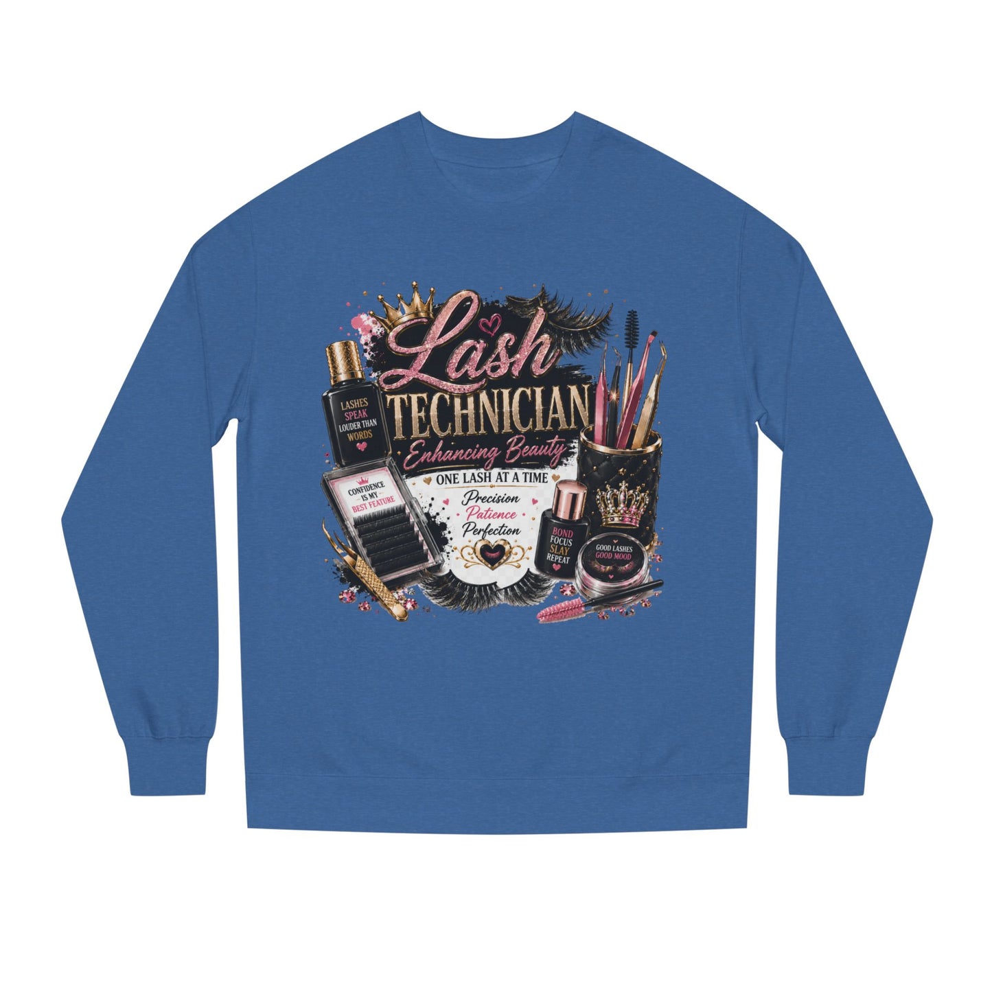 Lash Technician Crewneck Sweatshirt – Beauty Tools Graphic