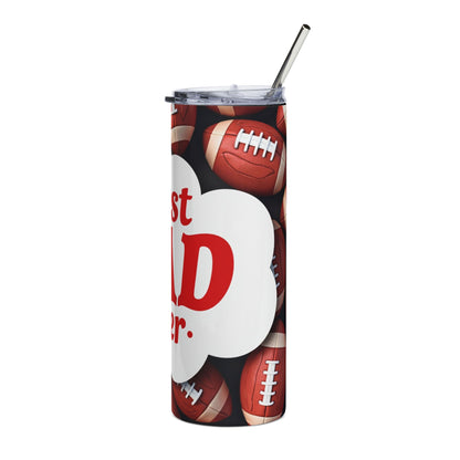 Best Dad Ever Football 20oz Stainless Steel Tumbler