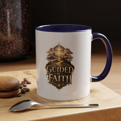 Guided by Faith Coffee Mug — Inspirational Christian Accent Mug (11/15oz)
