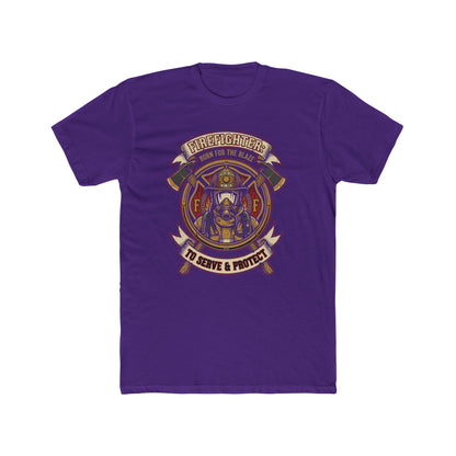 Firefighter Tribute Tee — 'To Serve & Protect' Helmet Maltese Cross Design