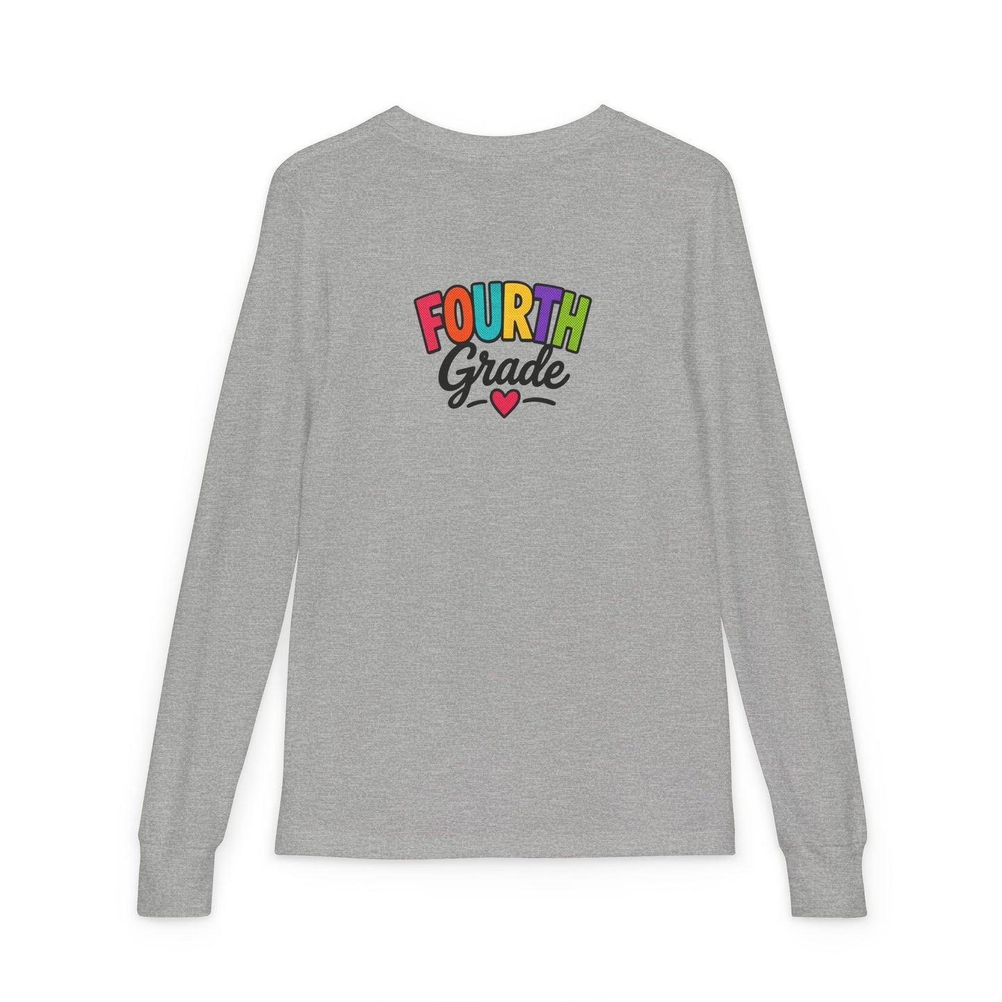 Fourth Grade Long Sleeve Tee — Colorful Kids School Shirt