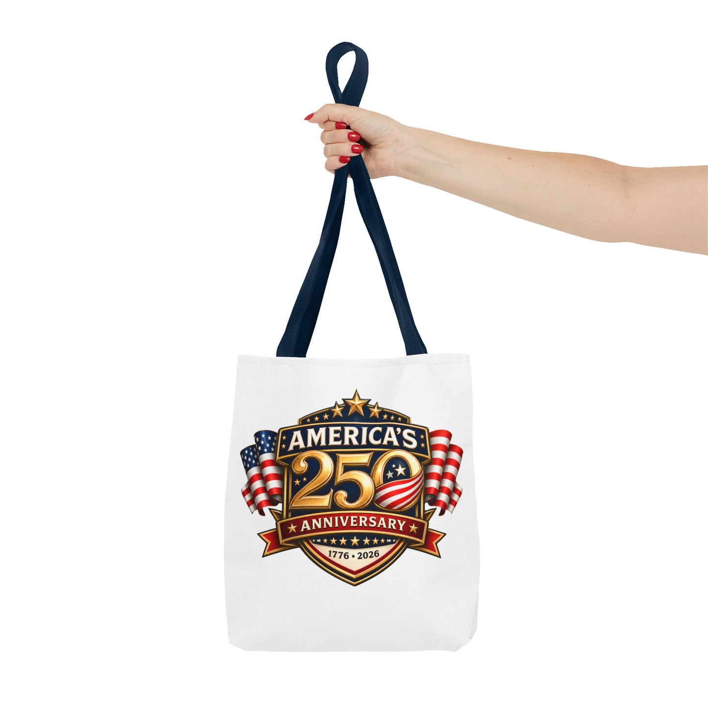25th Anniversary America Tote Bag — Patriotic 1776–2026 Commemorative Flag Design