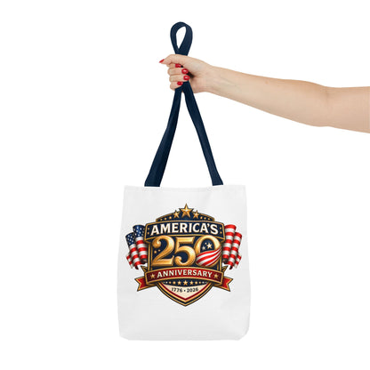 25th Anniversary America Tote Bag — Patriotic 1776–2026 Commemorative Flag Design