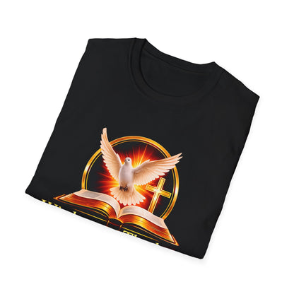 Wisdom and Theology T-Shirt — Dove, Bible & Cross Christian Tee