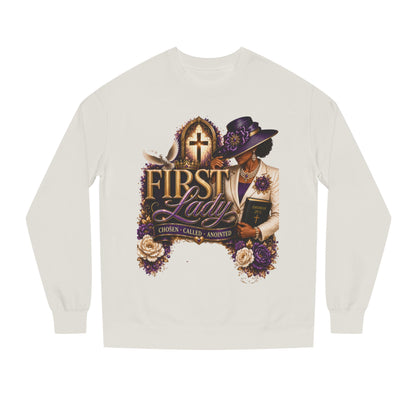 First Lady Church Sweatshirt – Christian Women’s Faith Graphic Crewneck