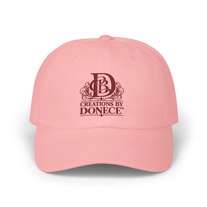 Creations By Donece Embroidered Dad Cap — Classic White Logo Hat