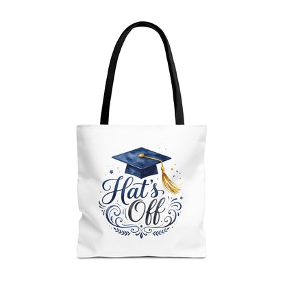 Graduation Tote Bag "Hats Off" — Cap & Tassel Celebration Tote