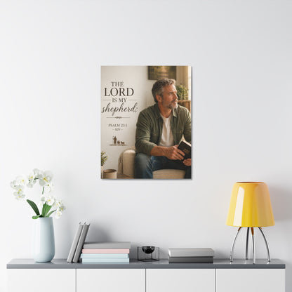 Stretched Canvas - "The Lord Is My Shepherd" Psalm 23:1 Christian Wall Art