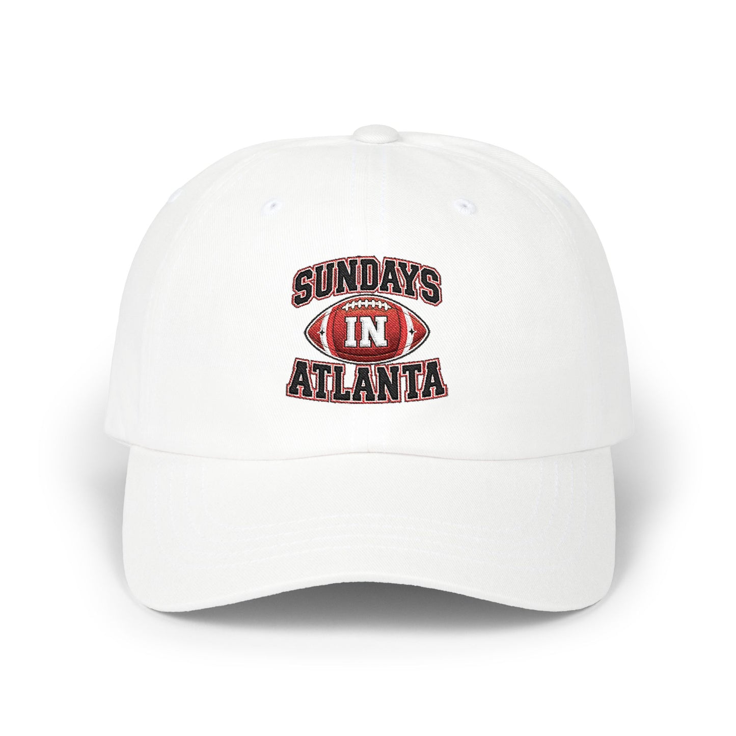 Sundays in Atlanta Dad Cap — Vintage Football Script Hat