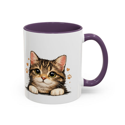 Cat Mug — "Crazy Cat Lady" Cute Kitten Accent Coffee Mug (11/15 oz)