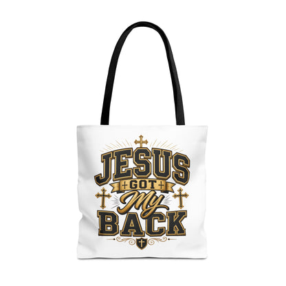 Jesus Got My Back Tote Bag — Faith-Based Christian Inspirational Carryall