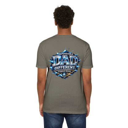 Dependable Dad Graphic T-Shirt — "Dependable Dad Different Family Man"