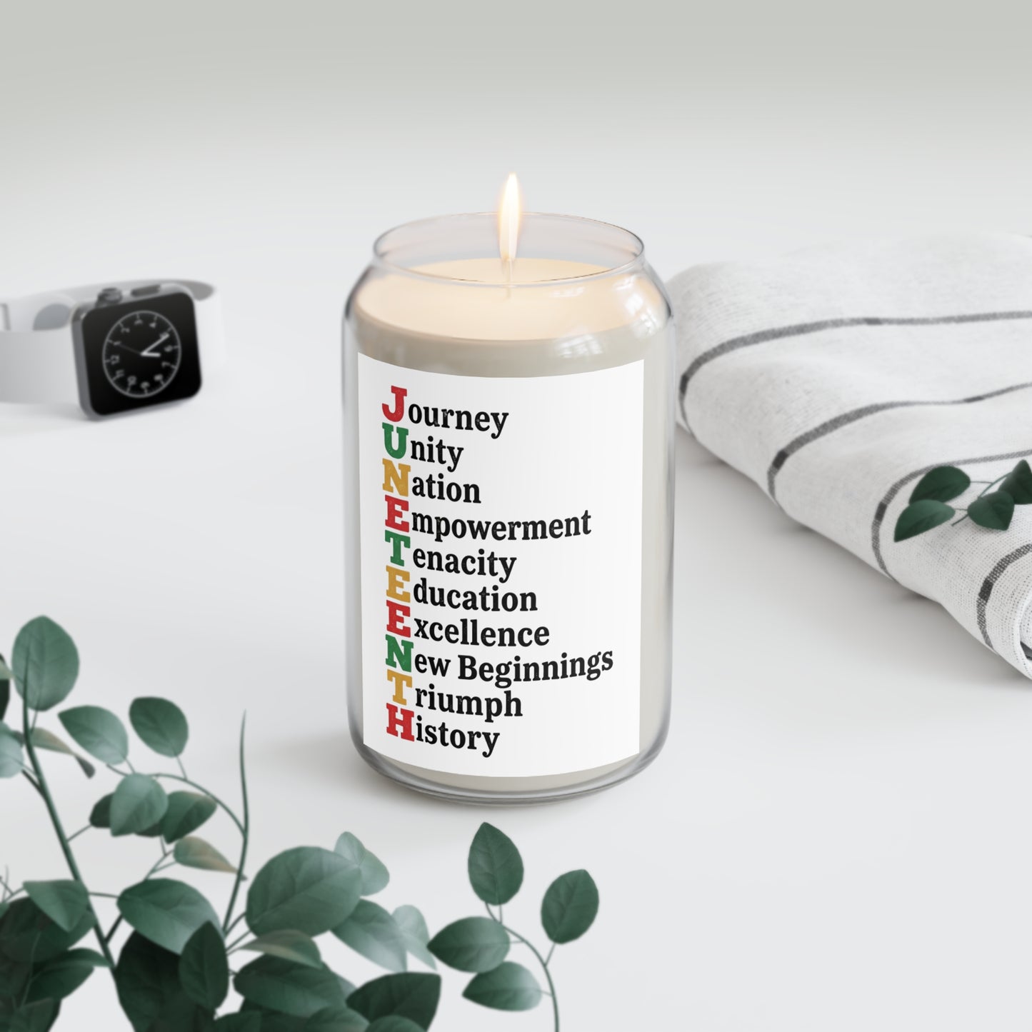Juneteenth Soy Candle — 13.75oz Scented Jar (Journey • Unity • New Beginnings)