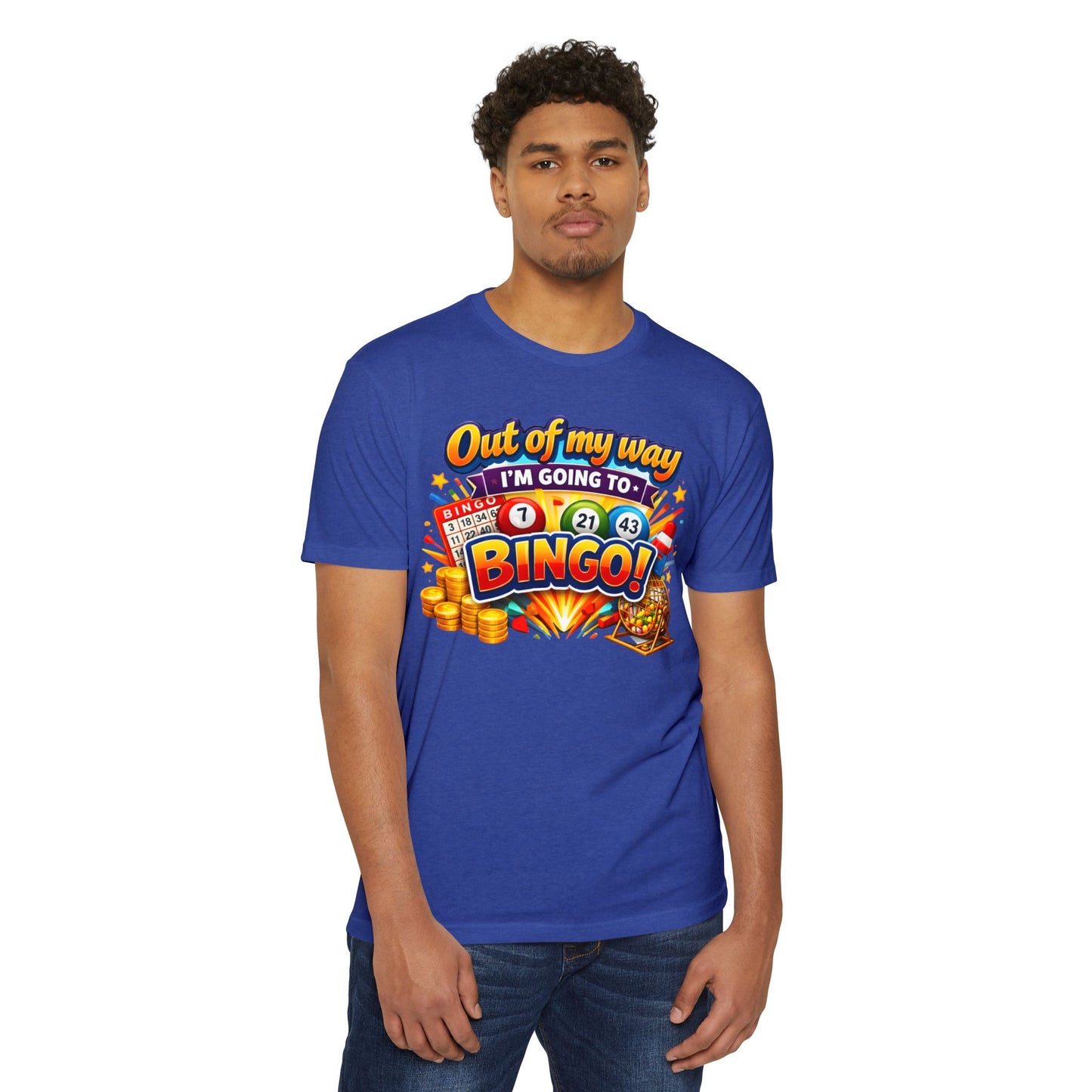 Bingo Enthusiast T-Shirt — "Out of My Way I'm Going to Bingo!" Graphic Tee