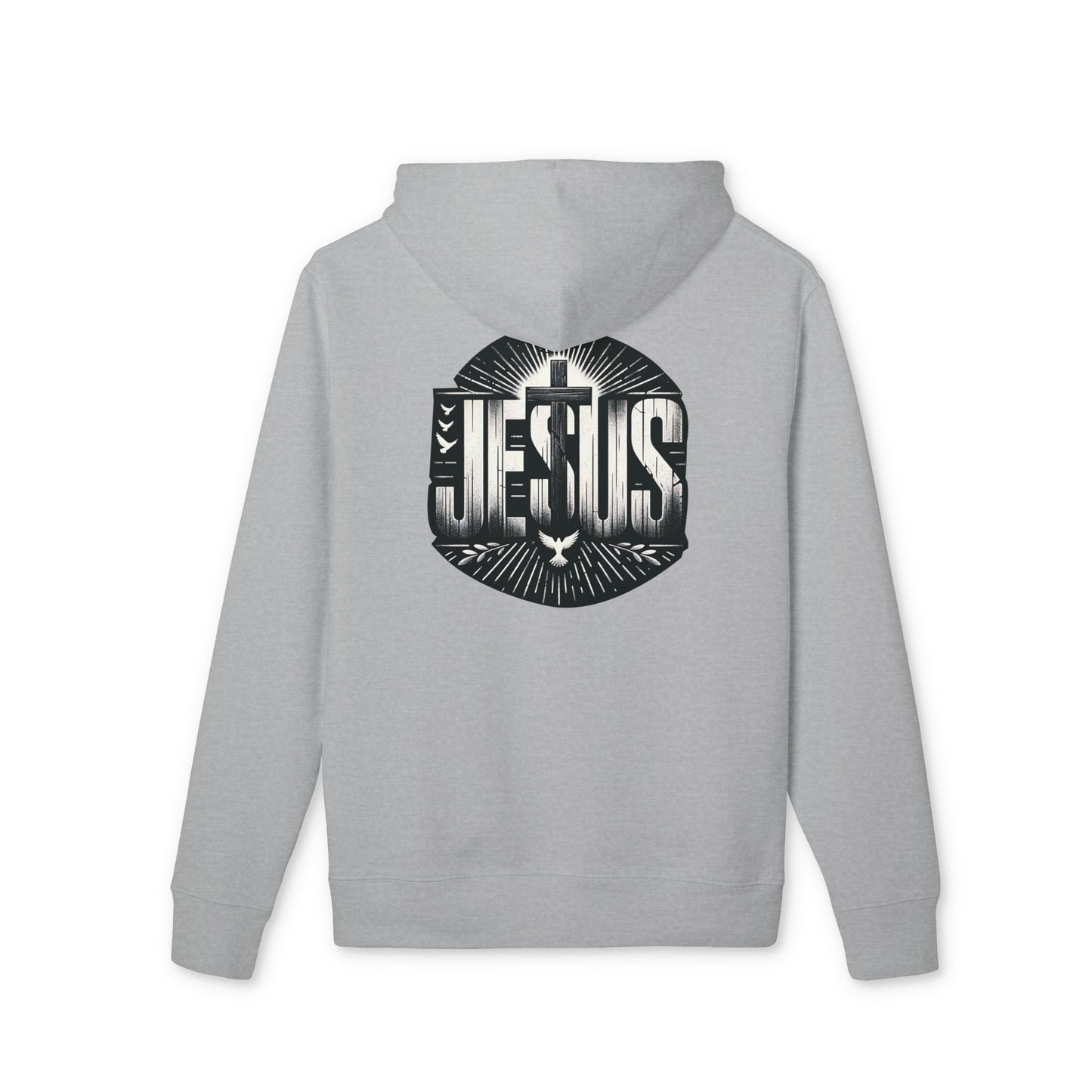 Christian Jesus Graphic Hoodie — Faith Cross & Dove Design
