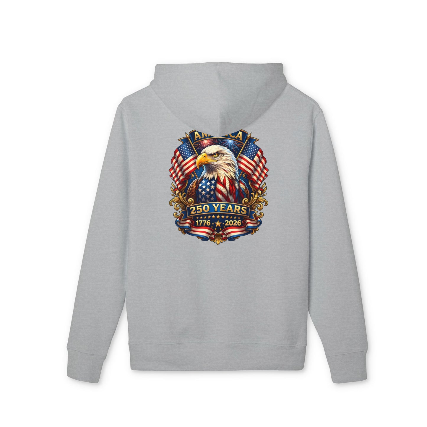 250 Years Patriotic Eagle Hoodie – American Flag 1776–2026 Anniversary
