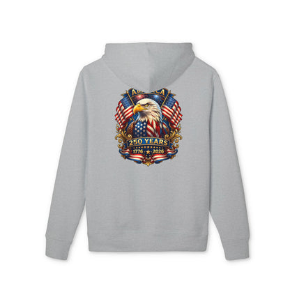 250 Years Patriotic Eagle Hoodie – American Flag 1776–2026 Anniversary