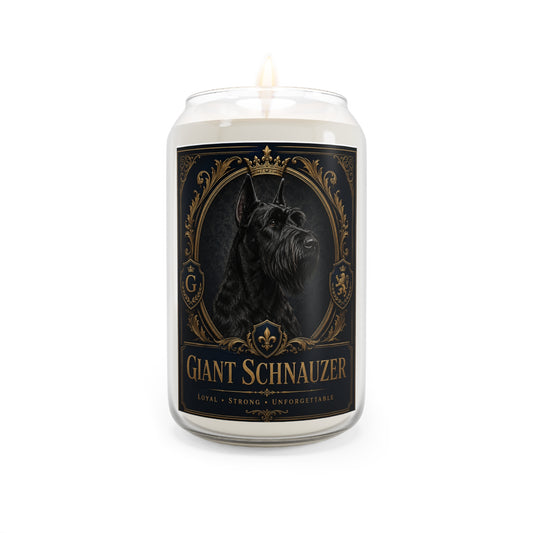 Giant Schnauzer Scented Soy Candle — 13.75 oz (Royal Black Label)