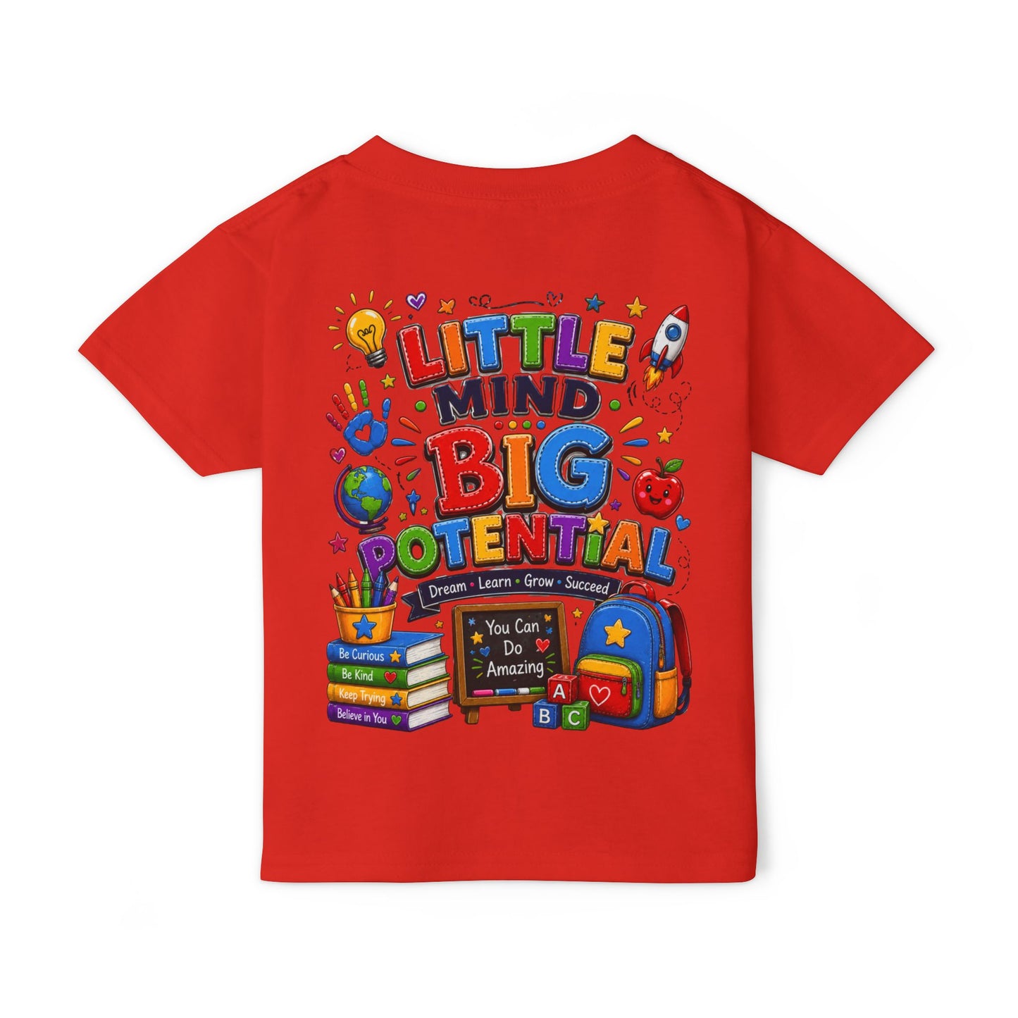 Toddler T‑Shirt — "Little Mind Big Potential" Back‑to‑School Graphic Tee
