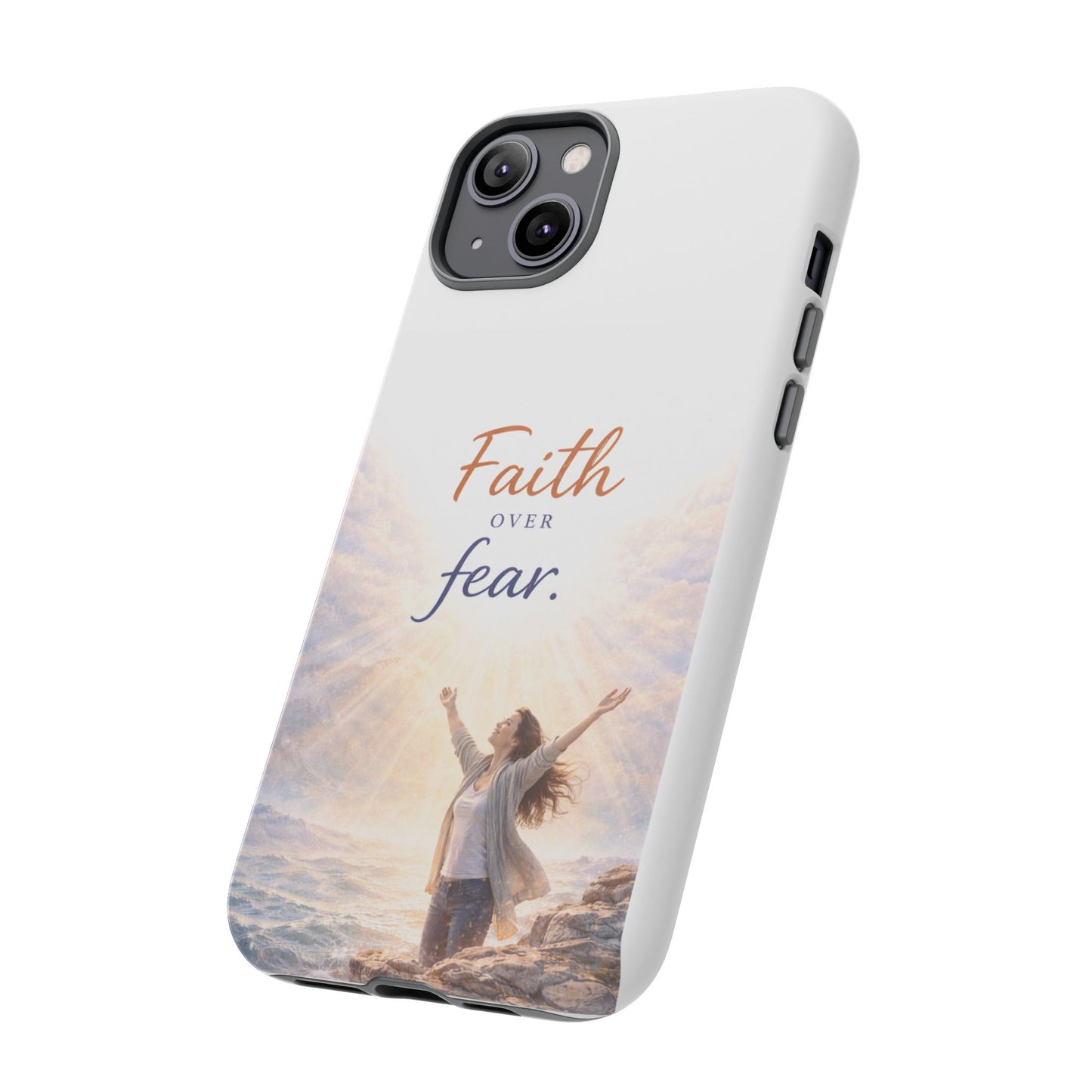 Faith Over Fear Phone Case — Inspirational Christian iPhone Cover