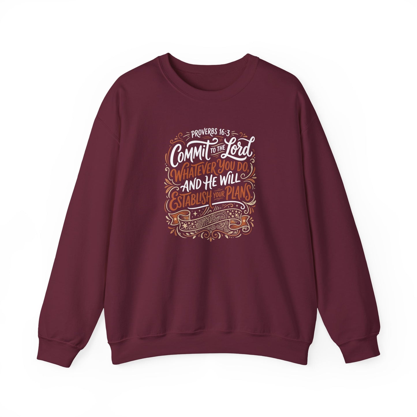 Proverbs 16:3 Commit to the Lord Christian  Sweatshirt