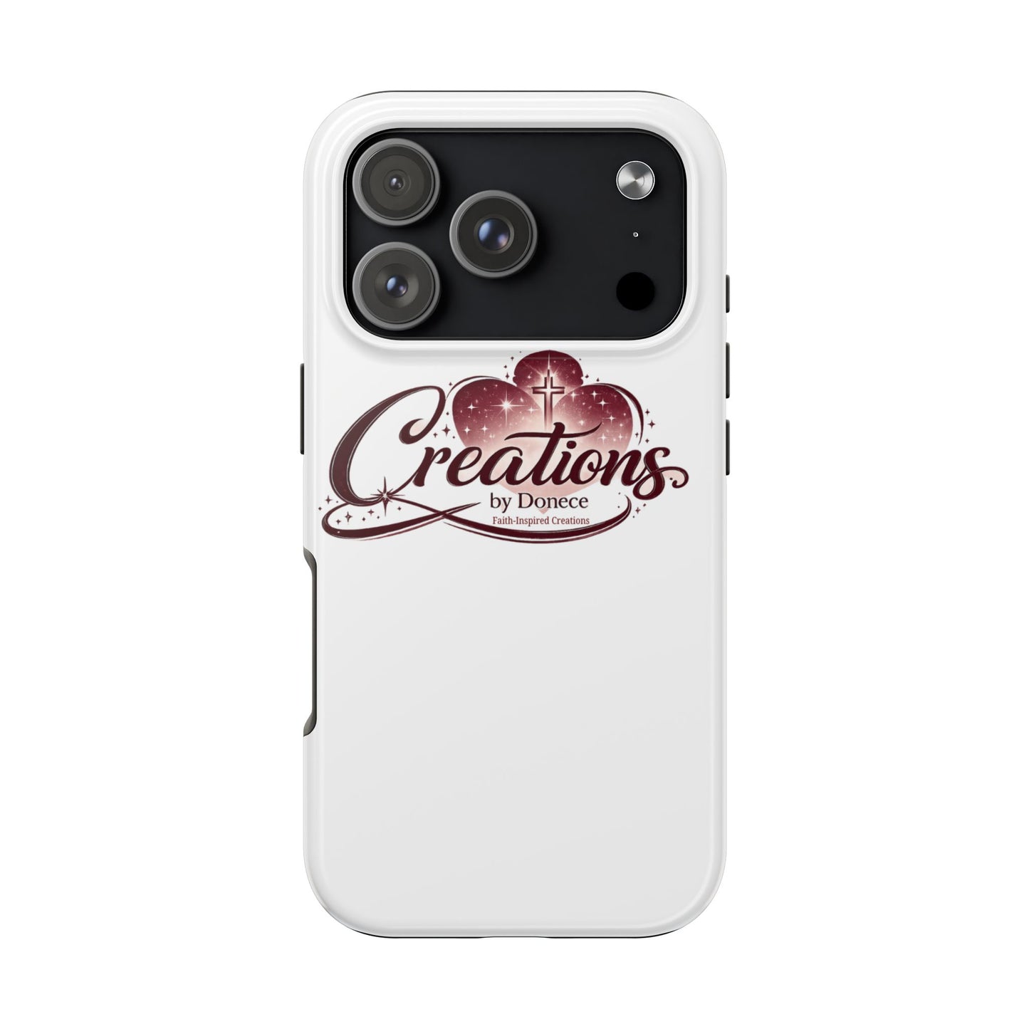 Tough Phone Case — "Creations by Donece" Logo Protective Phone Cover