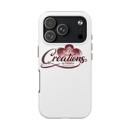 Tough Phone Case — "Creations by Donece" Logo Protective Phone Cover