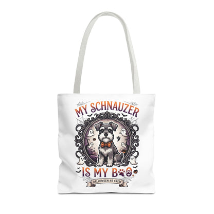 Halloween Schnauzer Tote Bag - "My Schnauzer Is My Boo" Cute Dog Halloween Gift