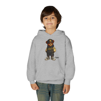 Youth Teddy Bear Hoodie — Cool Streetwear Bear Graphic Sweatshirt