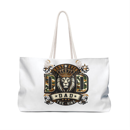 Best Ever Dad Weekender Bag — 'Dad the King' Lion Travel Tote