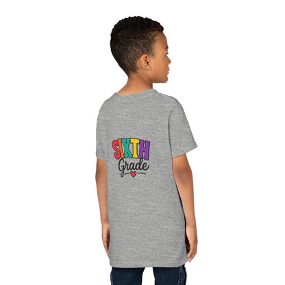 Sixth Grade Youth Tee – Colorful Back to School Shirt