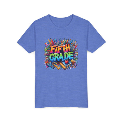 Fifth Grade Kid's Tee - Colorful School Supplies Back to School T-Shirt