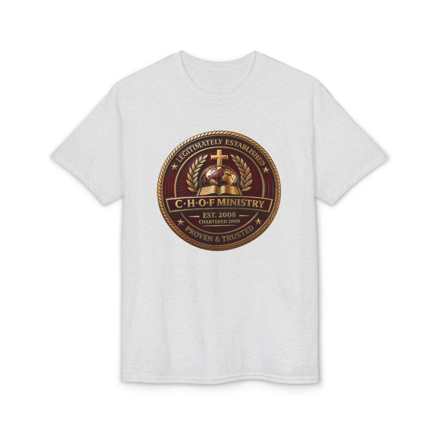 CHOF Ministry Logo T-Shirt — Established 2008 Christian Faith Tee