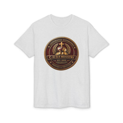CHOF Ministry Logo T-Shirt — Established 2008 Christian Faith Tee
