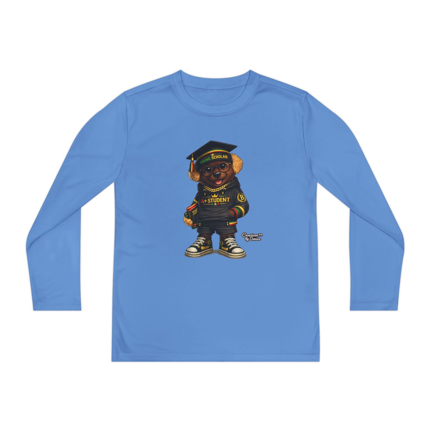 Youth Long Sleeve Tee — Graduation Bear Design