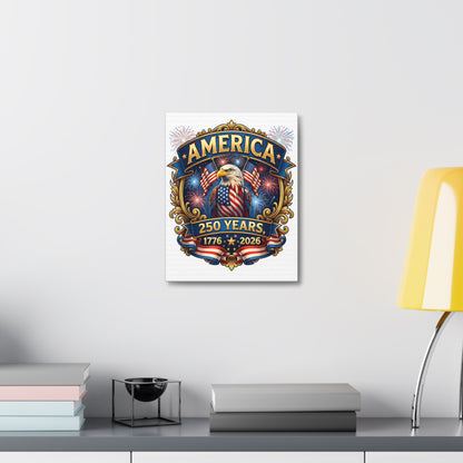America 250th Anniversary Canvas – Patriotic Eagle 1776-2026 Wall Art