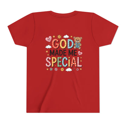 Youth Tee — "God Made Me Special" Cute Christian Kids T-Shirt