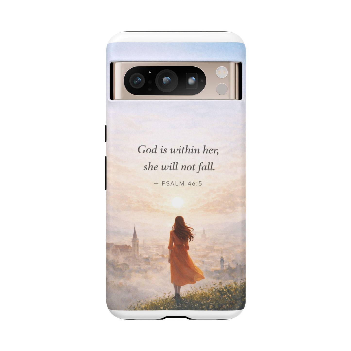 Inspirational Psalm 46:5 Phone Case — 'God is within her, she will not fall' Christian Phone Cover