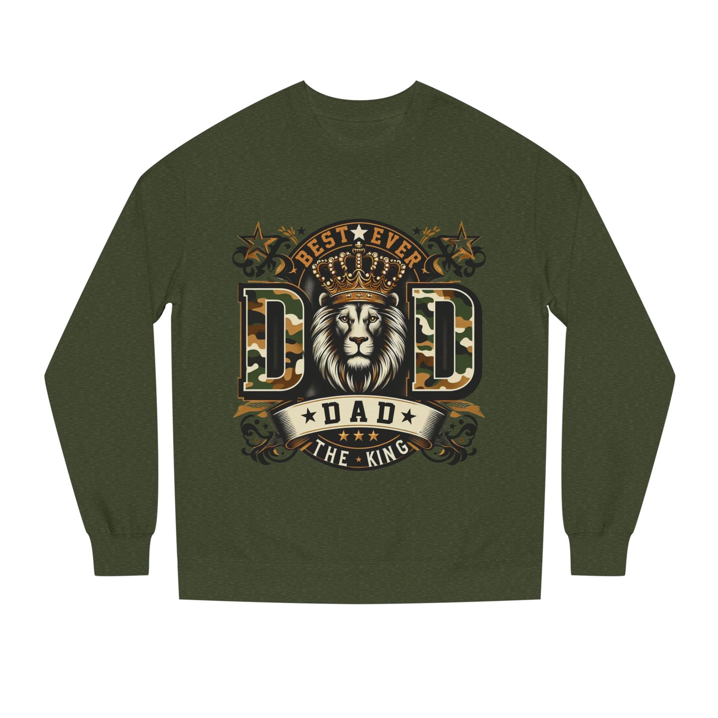 Dad The King Lion Sweatshirt – Best Ever DAD Camouflage Design