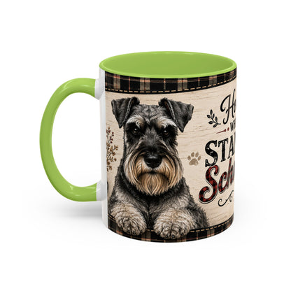 Standard Schnauzer Coffee Mug — "Home Is Where My Standard Schnauzer Is" Accent Mug