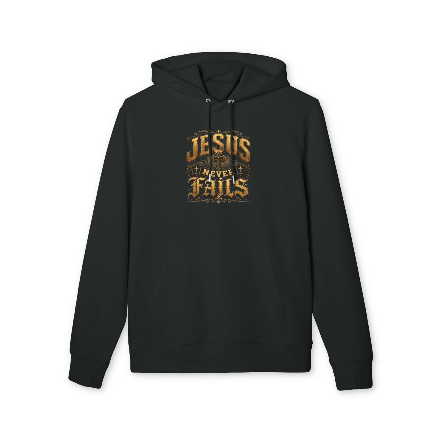 Jesus Never Fails Hoodie — Faith-Based Christian Pullover
