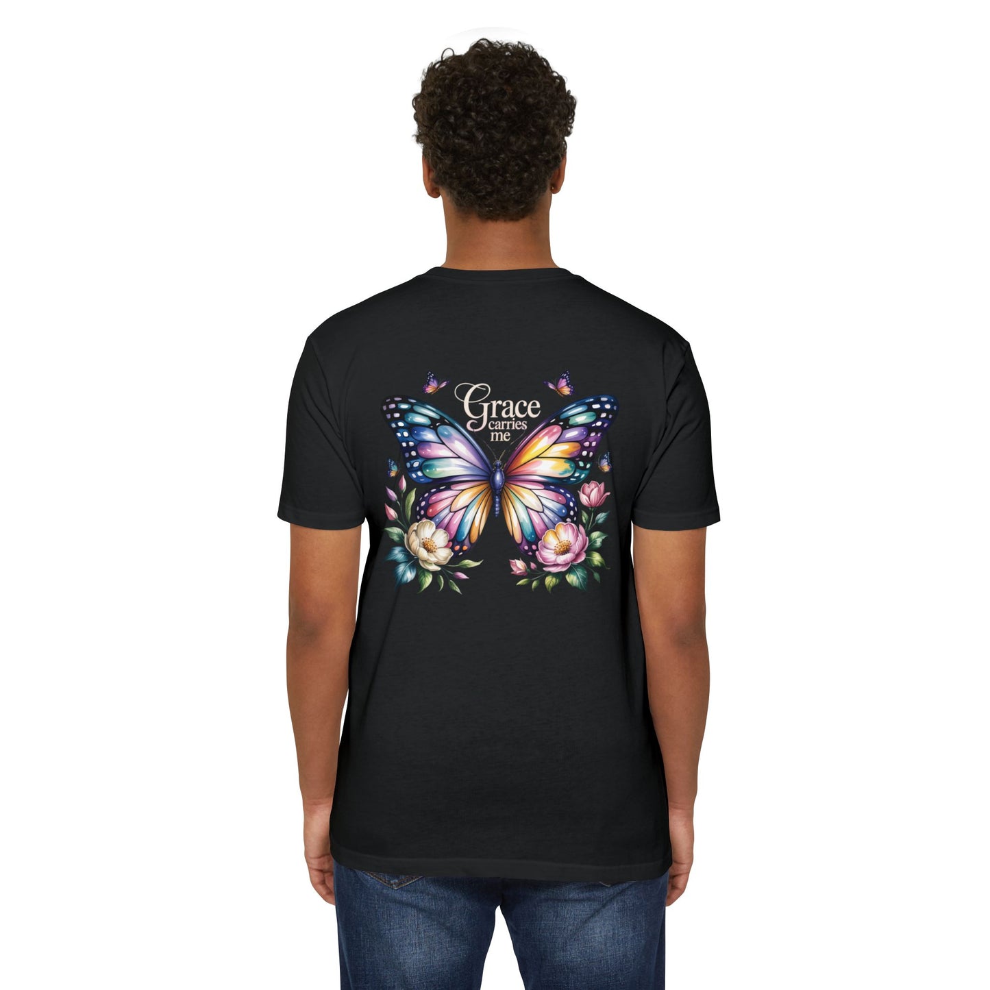 Grace Carries Me Butterfly T-Shirt