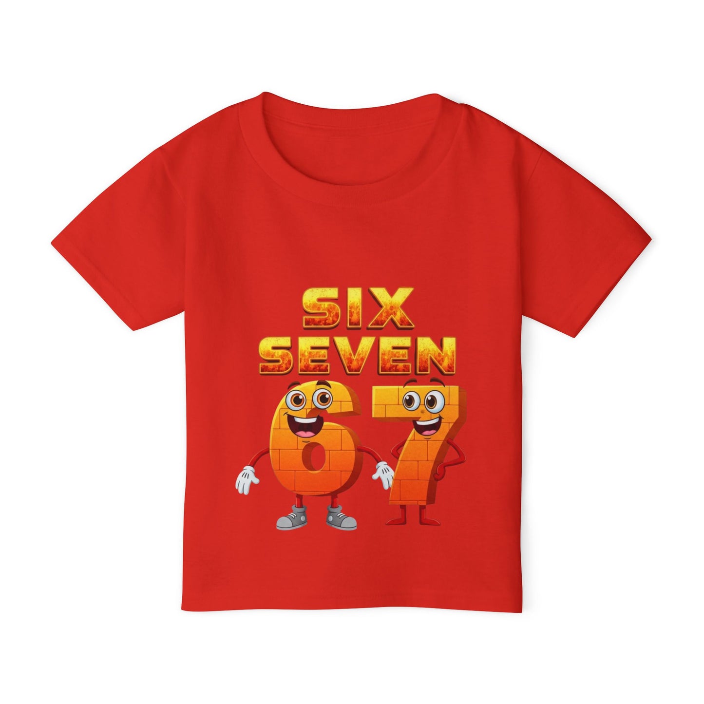 Six Seven 67 Toddler T-Shirt — Cute Number Cartoon Tee for Kids