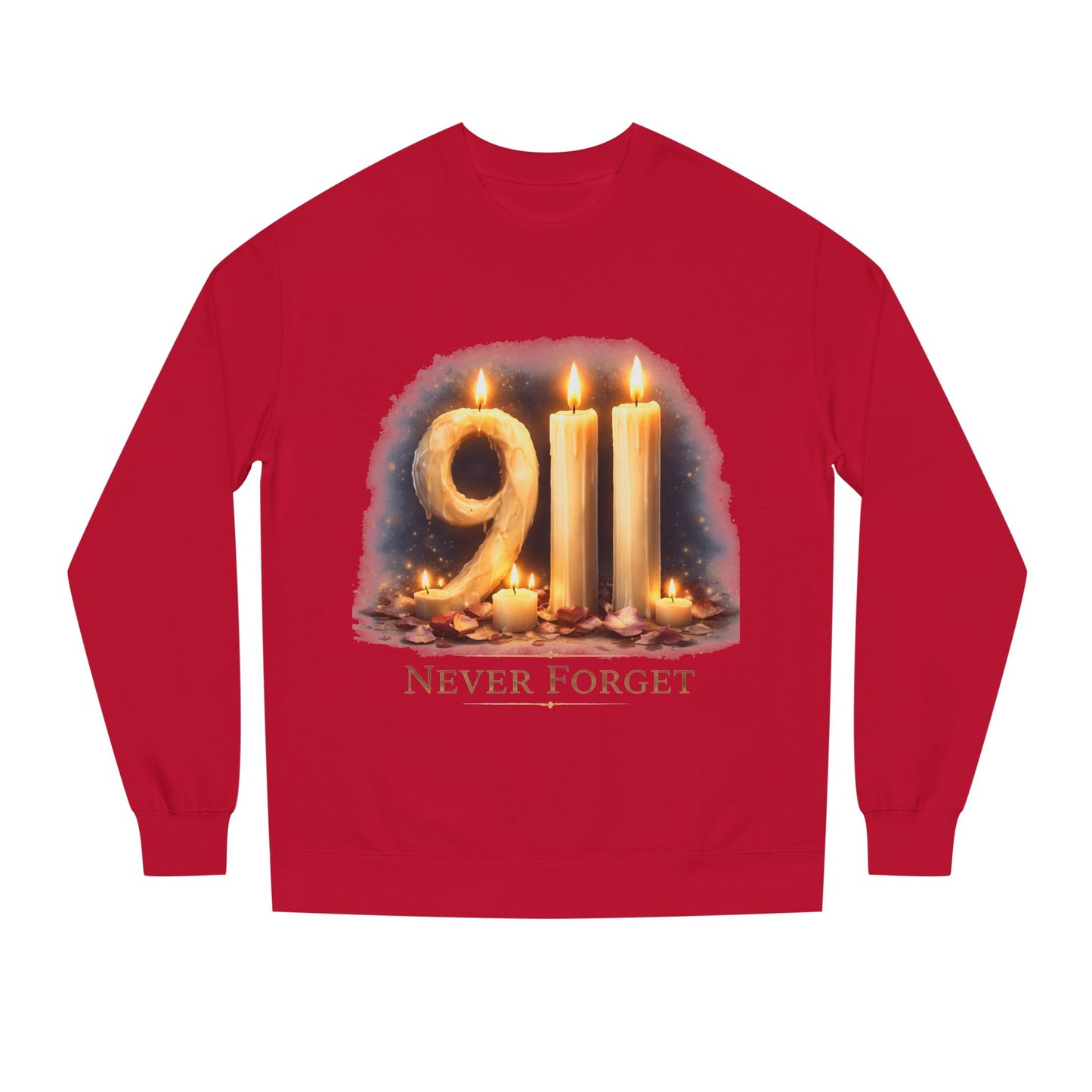 9/11 Never Forget Crewneck Sweatshirt — Memorial Tribute Pullover